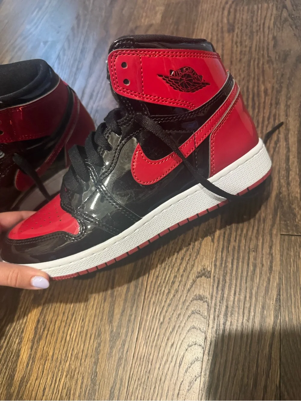 Nike Men’s High-Top Sneakers in Red and Black